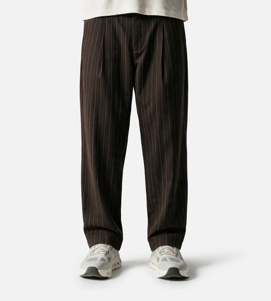 Obey Dean Stripe Pleated Pant Carbon Pinstripe