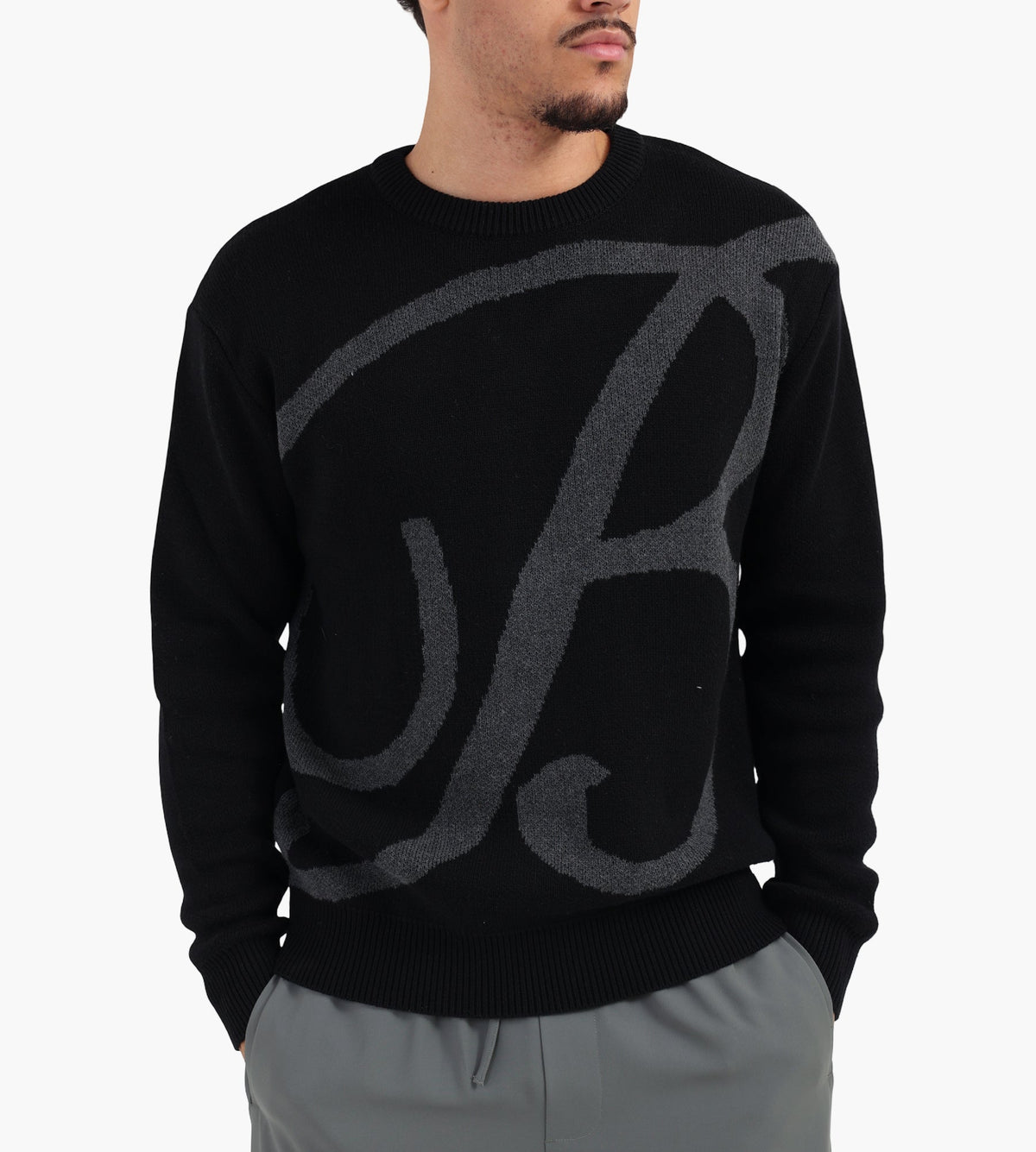 Baskèts B Knit Crewneck Black