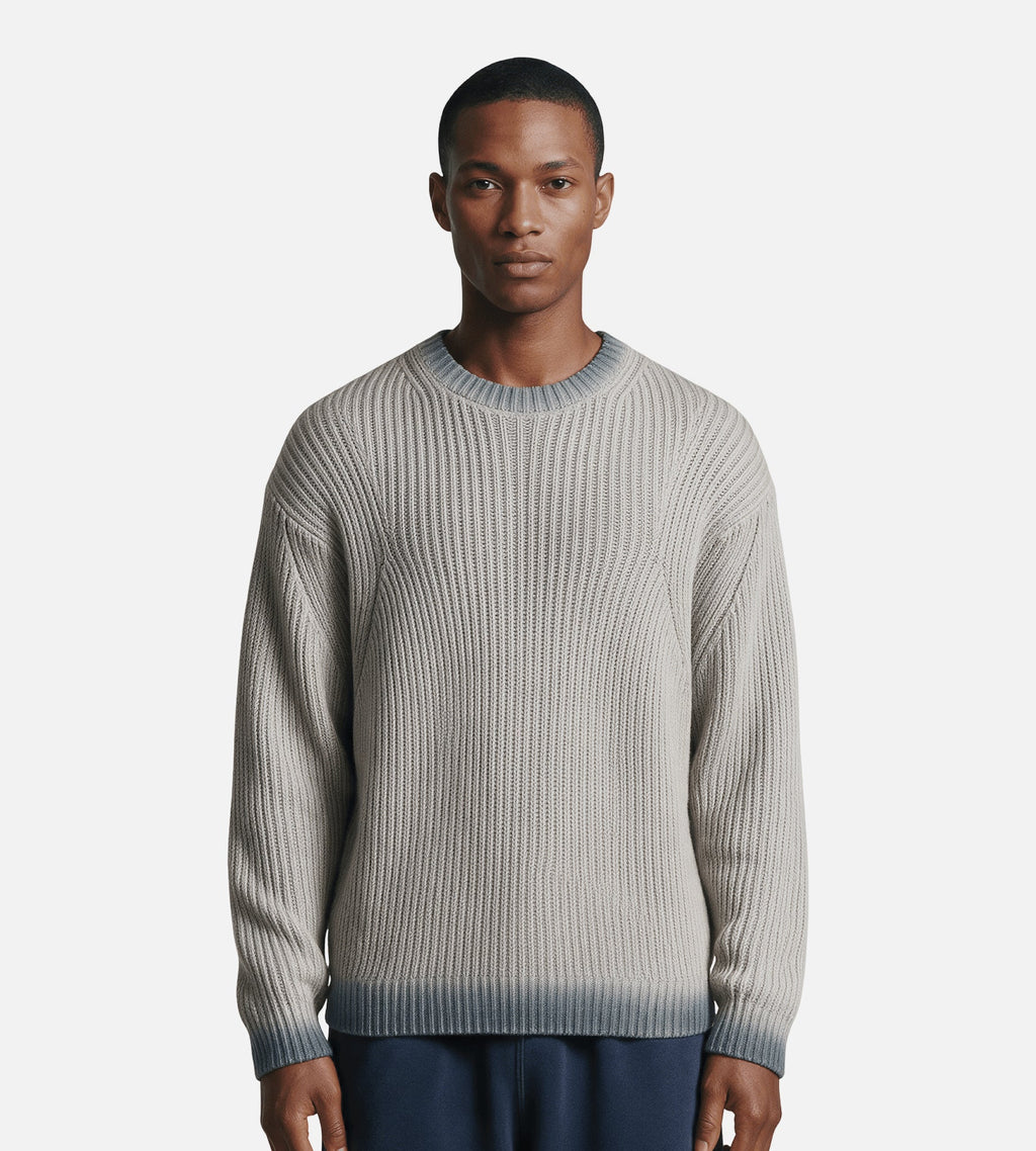 Obey Ian Faded Wash Sweater Grey Faded Wash
