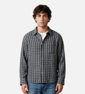 Corridor Reverse Tweed Snow Check Long Sleeve Shirt Blue