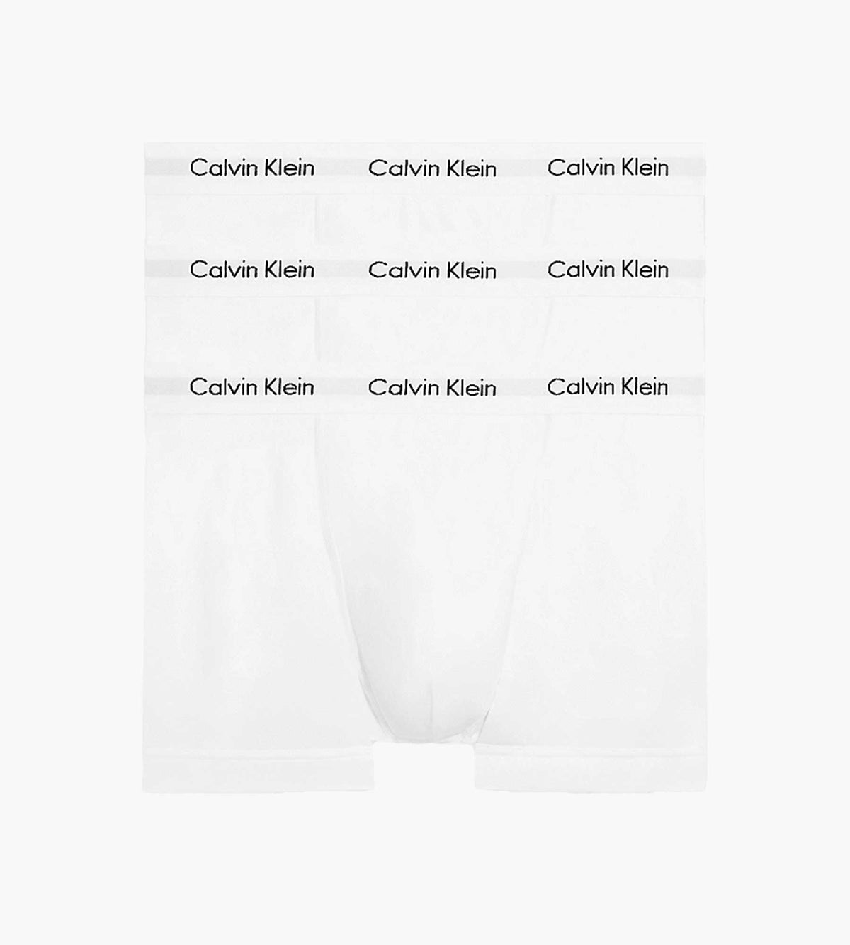 Calvin Klein 3 Pack Cotton Stretch Trunk White