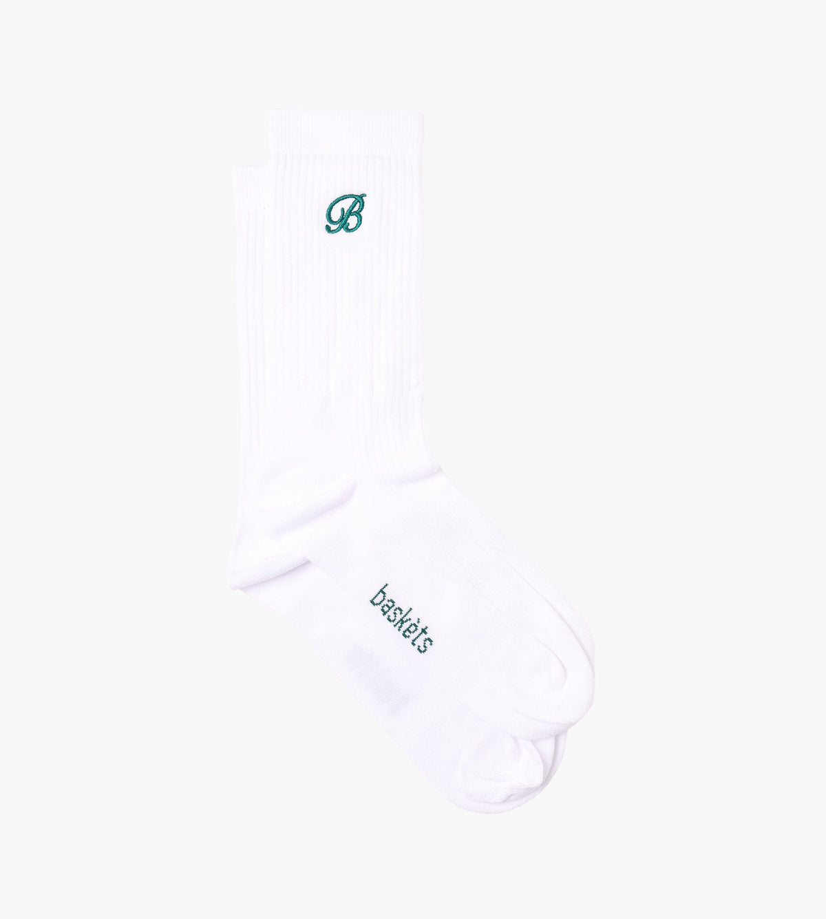 Baskèts Socks White Green