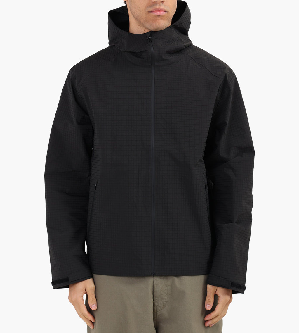 Hiking Patrol Waypoint Ripstop Hooded Jacket Charcoal Black