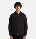 OLAF Oversized Knitted Polo Chocolateplum