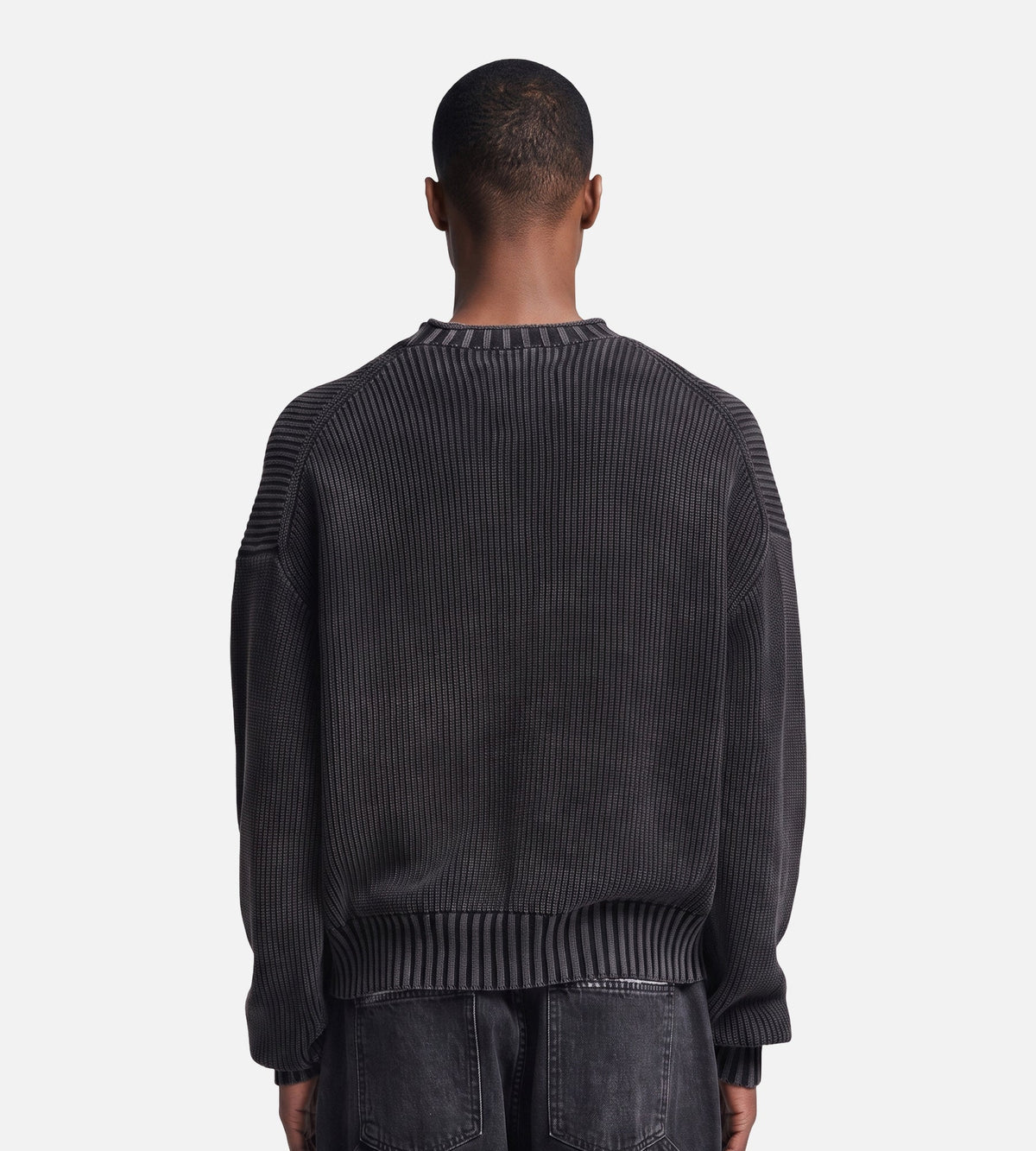 Bram's Fruit Stamp Knit Charcoal Black
