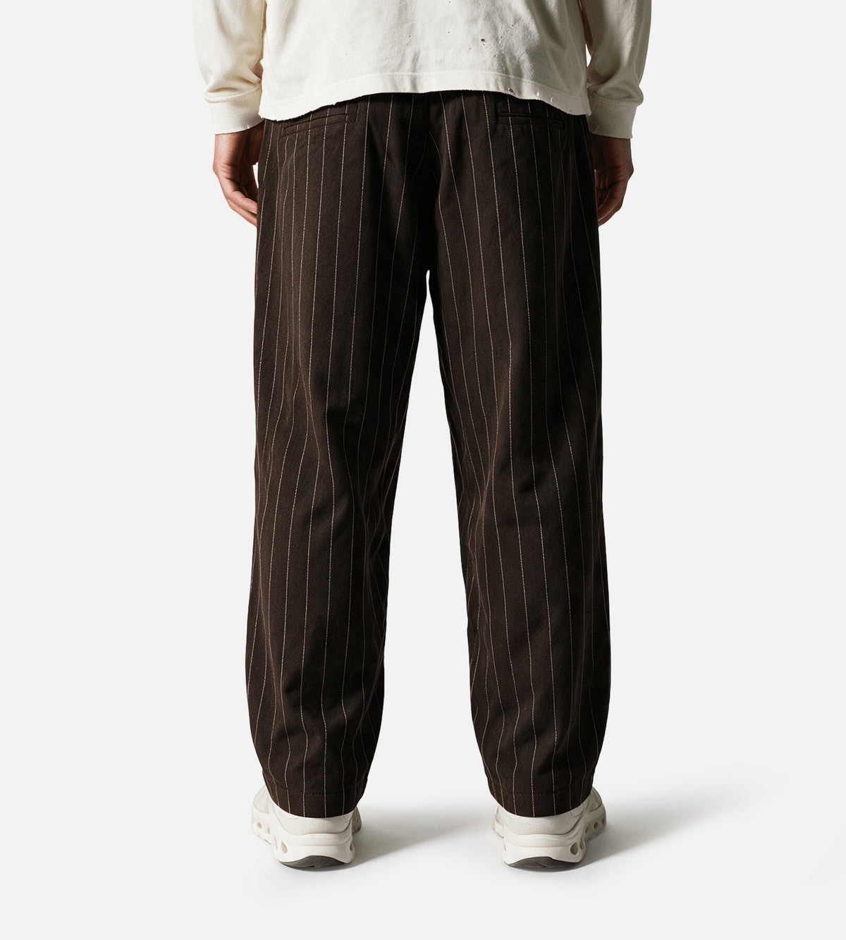 Obey Dean Stripe Pleated Pant Carbon Pinstripe