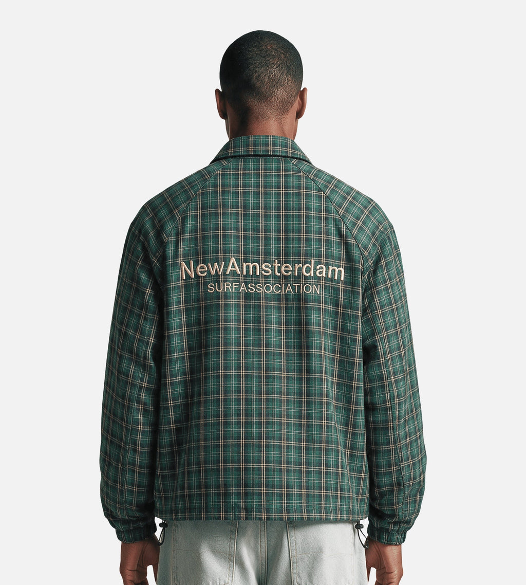 New Amsterdam Surf Association Coach Jacket Green Check
