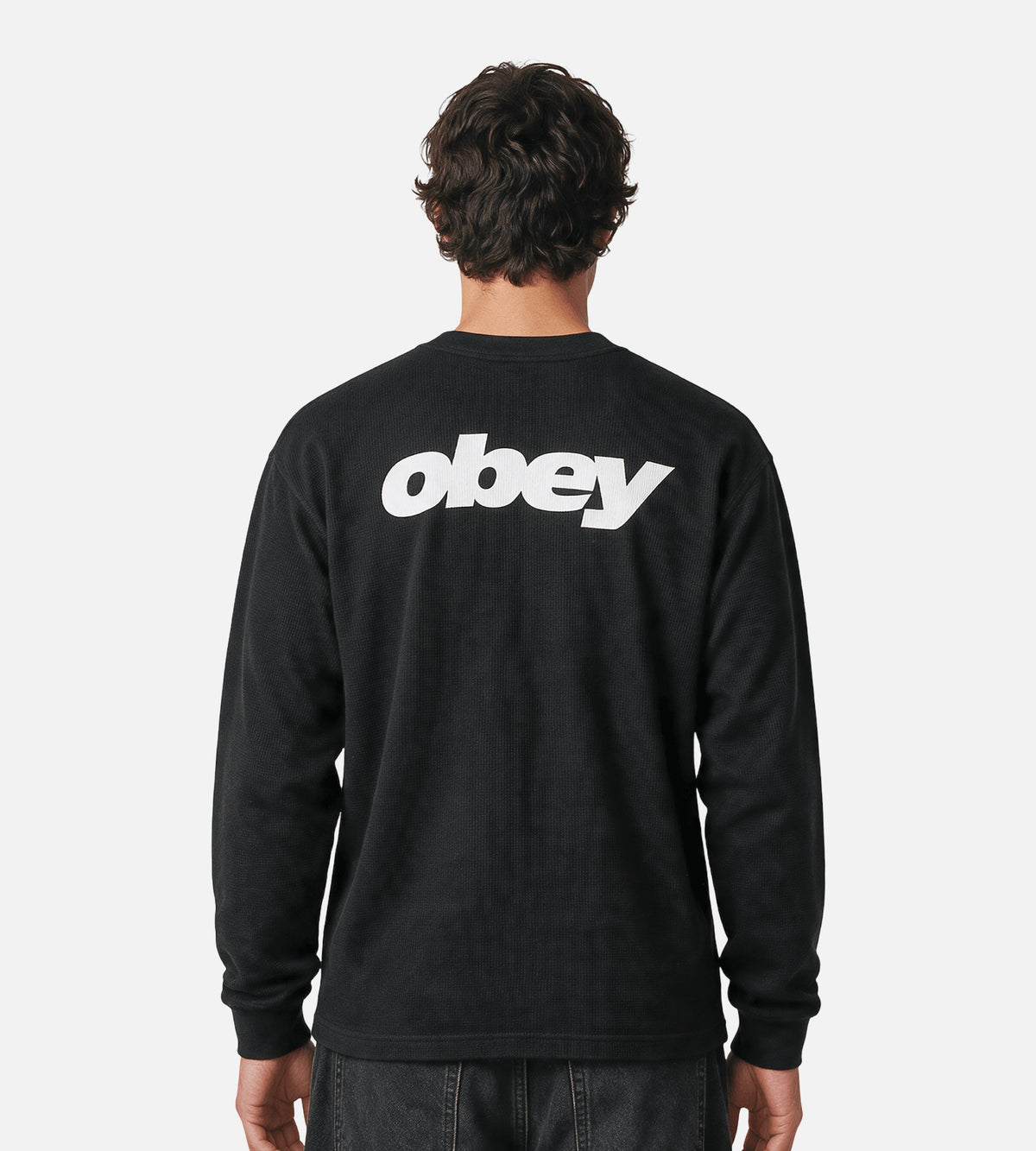 Obey League Thermal Longsleeve Dusty Black Limo