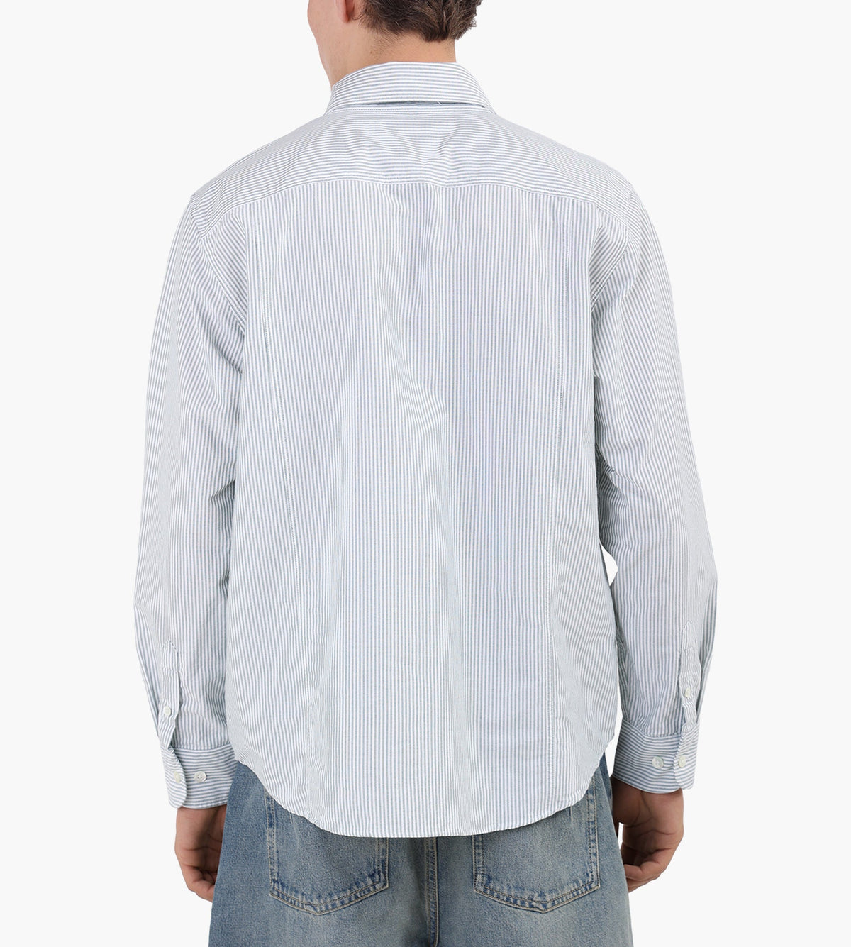 Corridor Stripe Oxford Long Sleeve Shirt Green