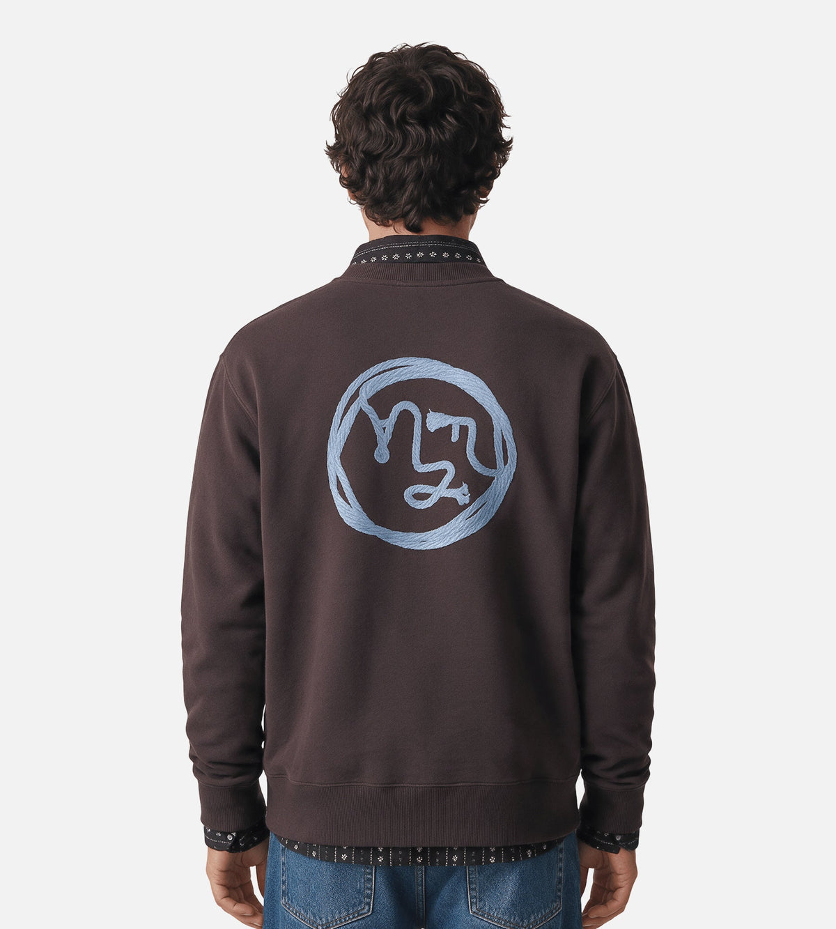 OLAF Lasso Face Crewneck Chocolateplum