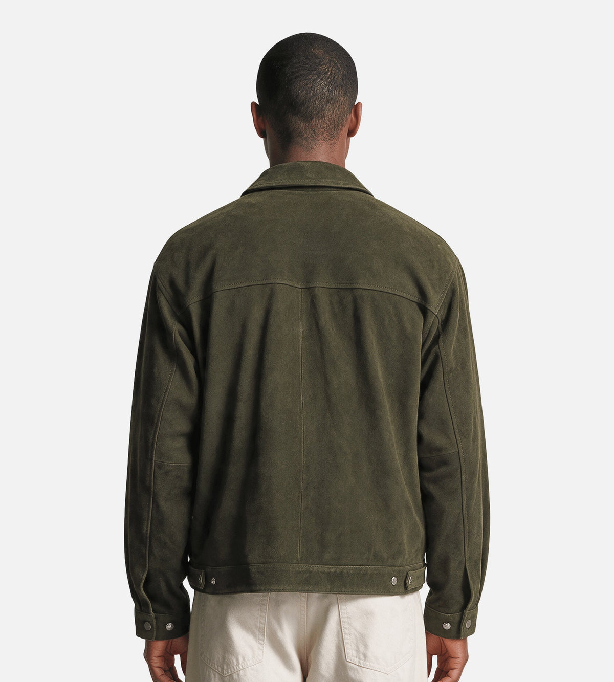 NN.07 Petrus Suede 80030 Jacket Shadow Moss