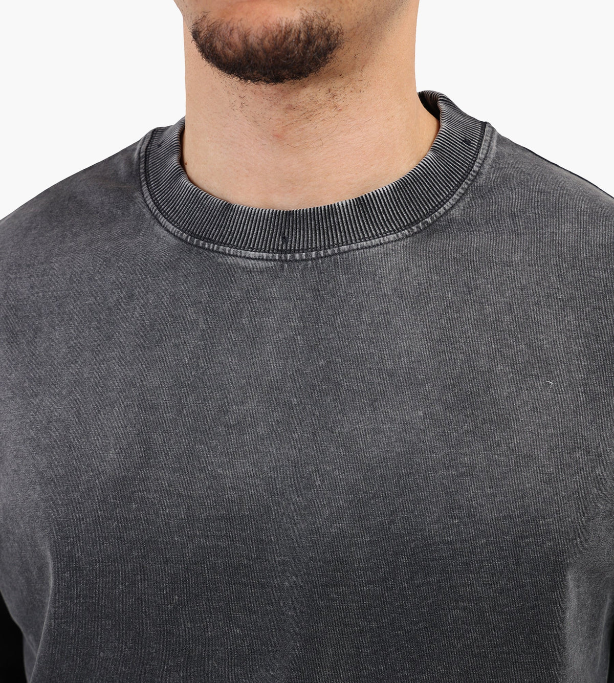 Bram's Fruit Distressed Script Logo Longsleeve Shadow Black