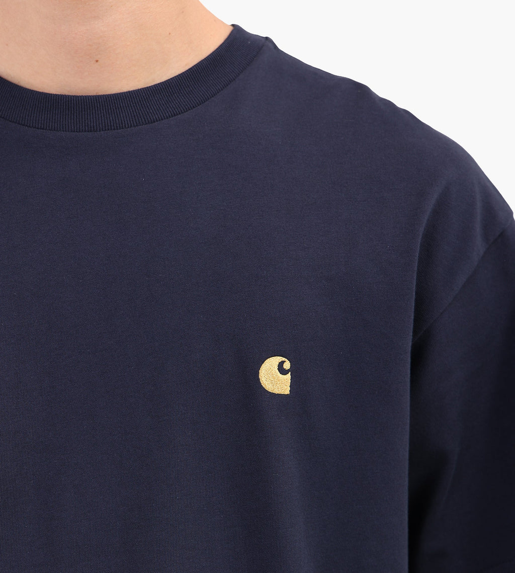 Carhartt WIP Chase T-Shirt Dark Navy Gold