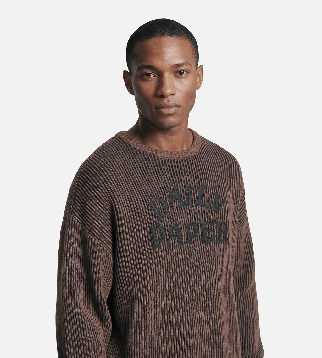 Daily Paper Dias Stacked Rib Knit Sweater Mole