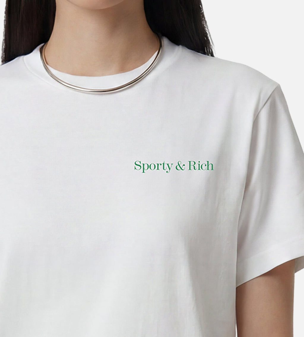 Sporty & Rich Fitness 94 T-Shirt White Kelly