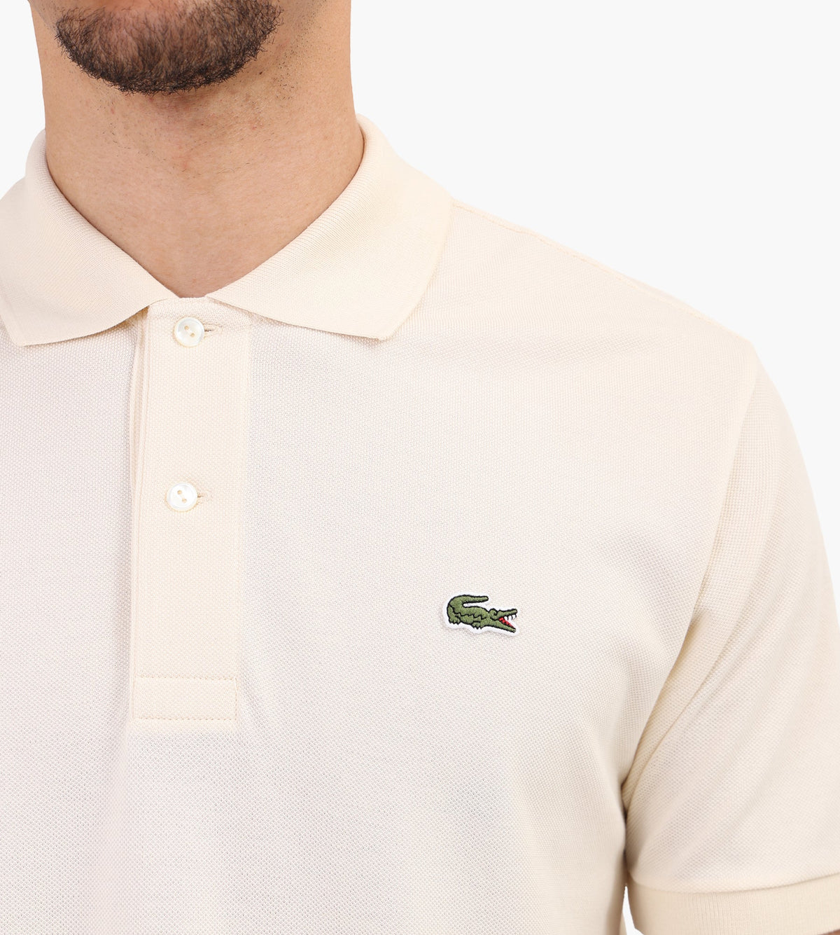 Lacoste 1HP1 Men's Short Sleeve Best Polo Naturel Clair