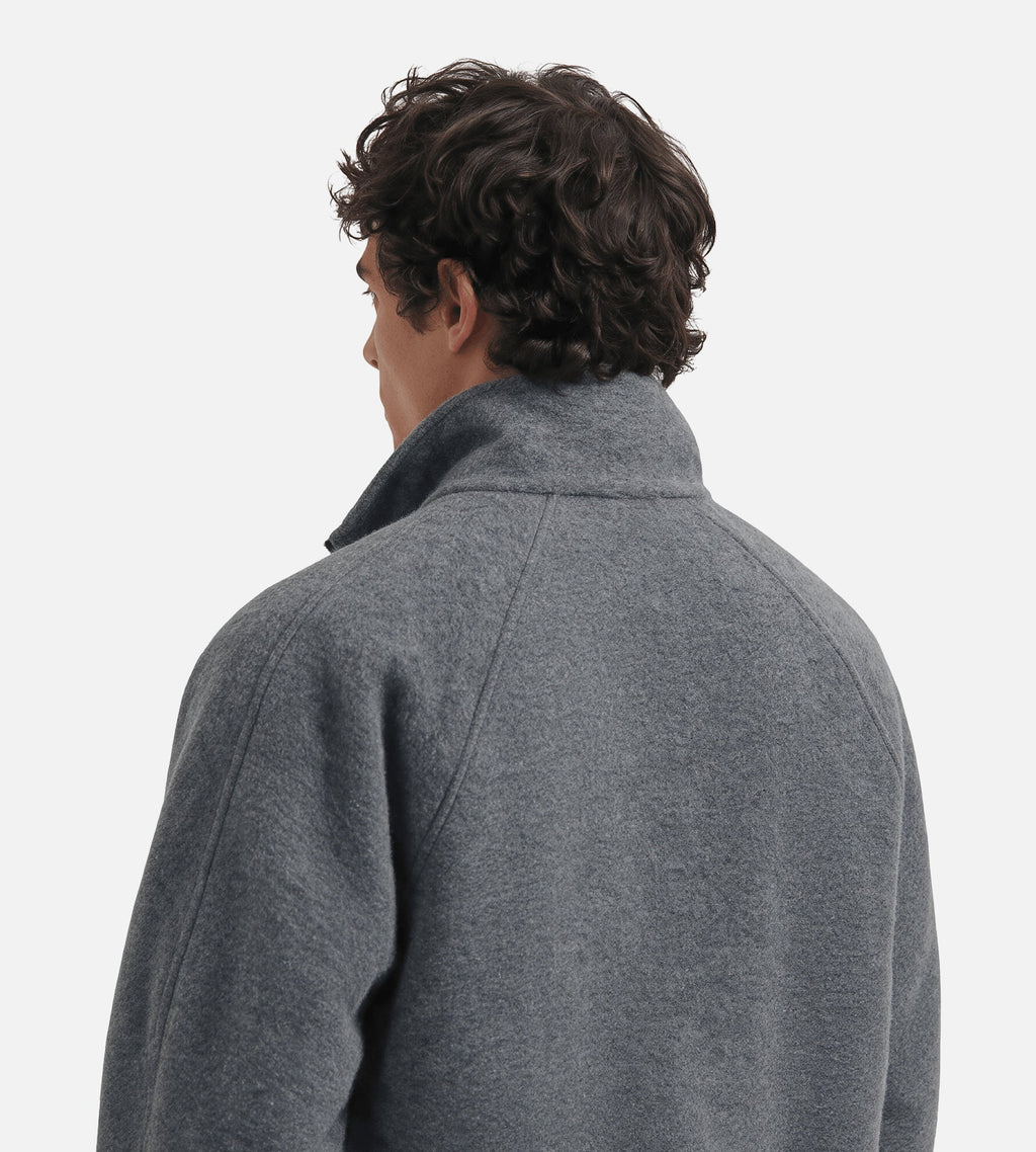 OLAF Wool Fleece Zip Jacket Sharkskin