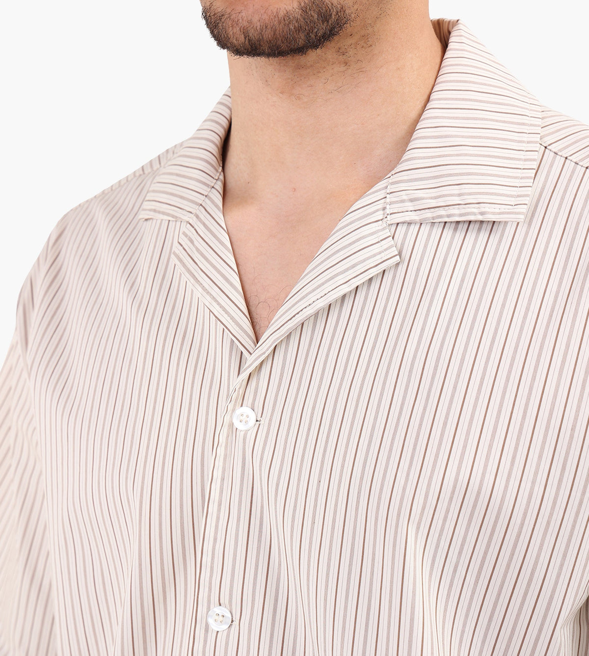Libertine-Libertine Volcano 3694 Short Sleeve Shirt Brown Pin