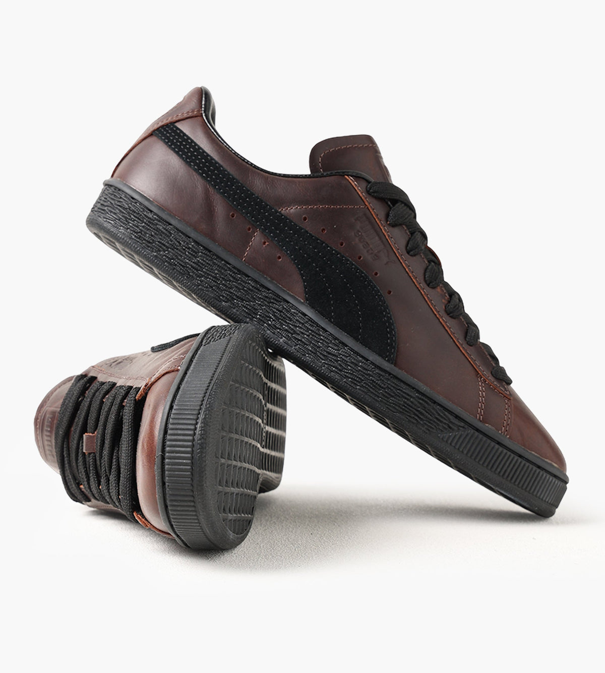 Puma Suede Dressed Leather Brown Puma Black
