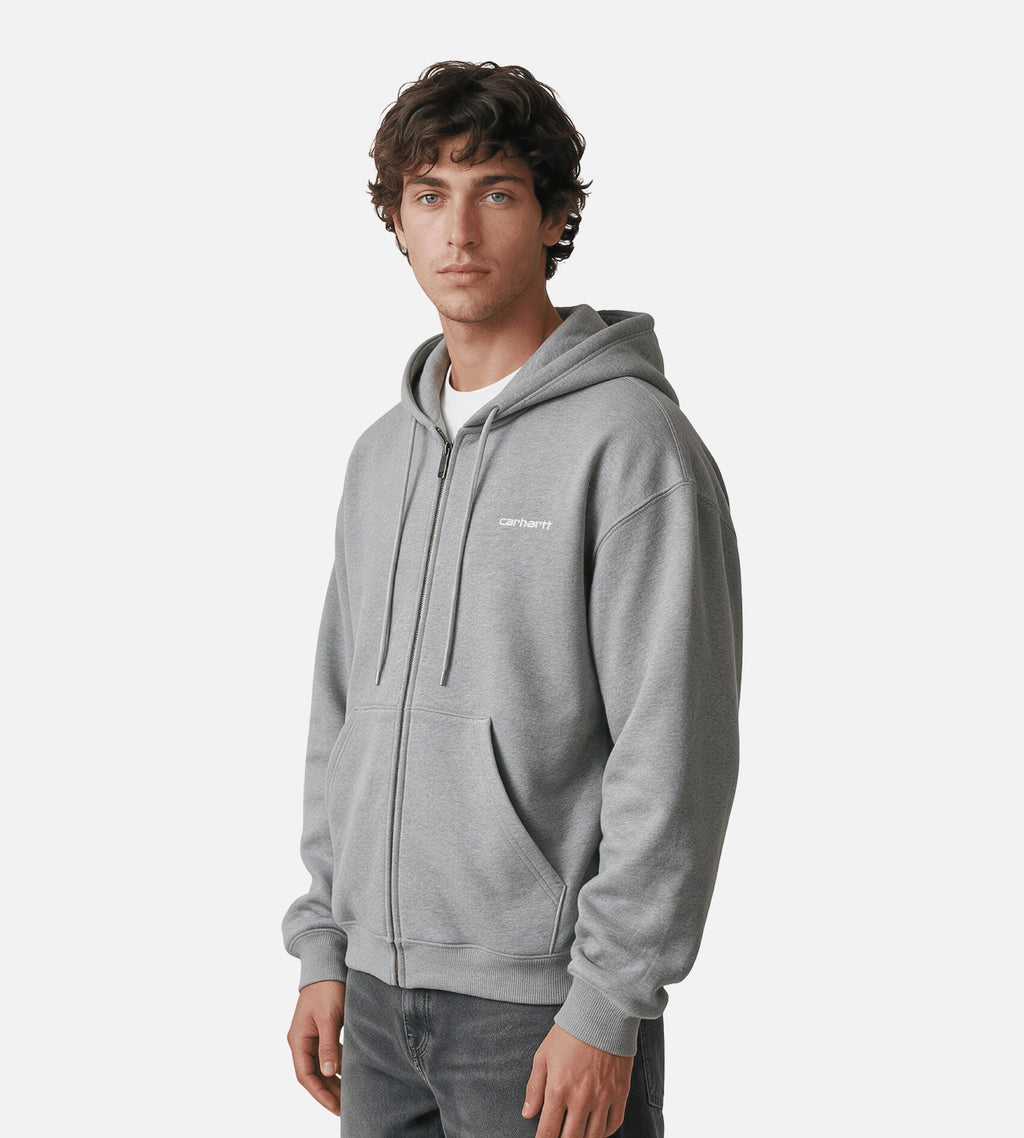 Carhartt WIP Hooded Ebbert Jacket Grey Heather White