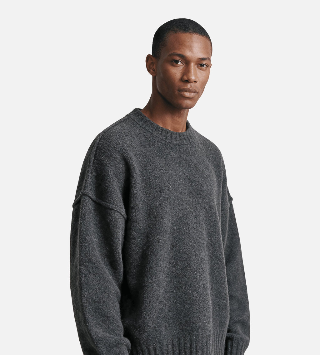 Seventh Wool Knit Crewneck Granite Grain