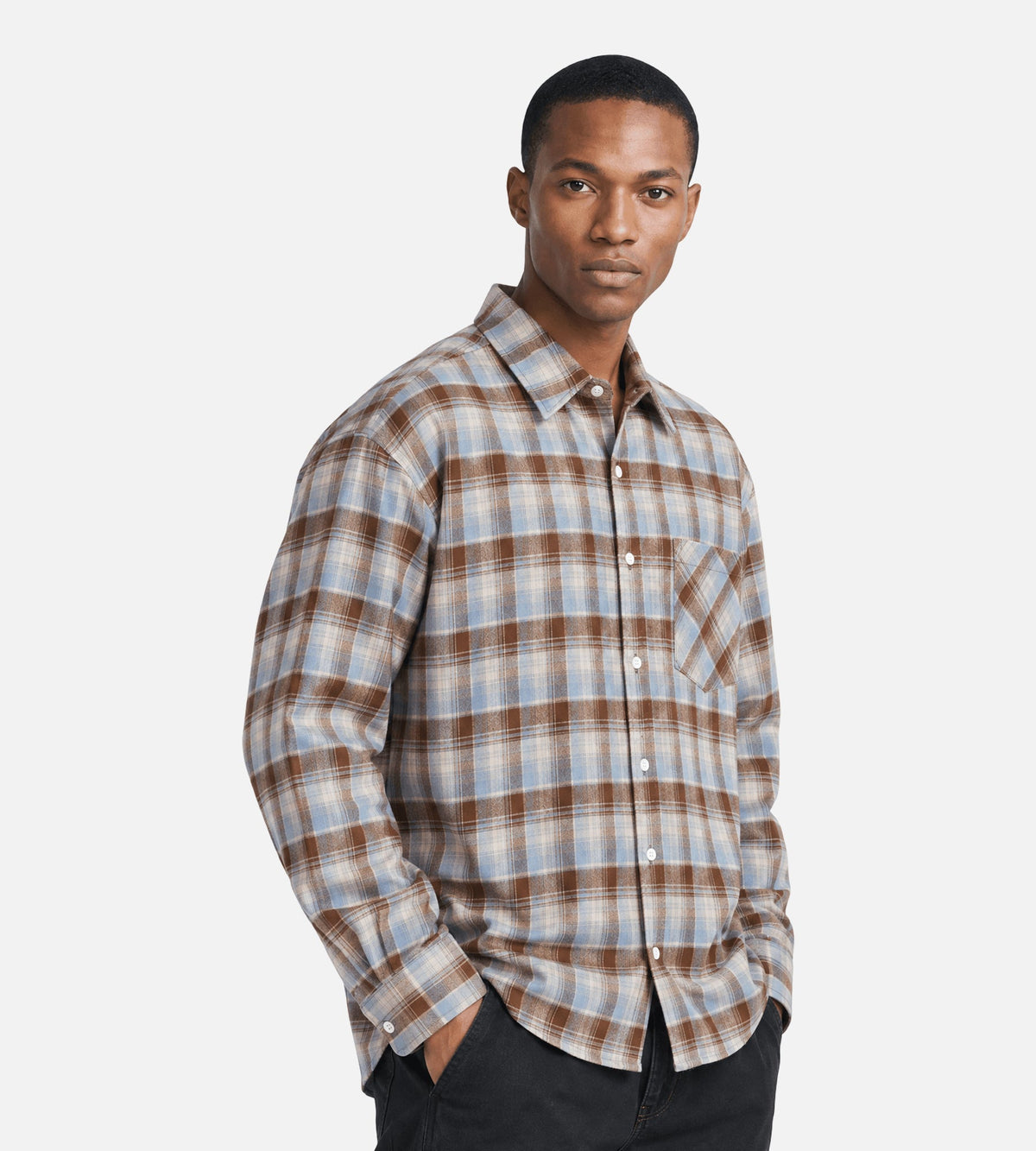 Libertine-Libertine Record 3704 Shirt Ice Blue Check