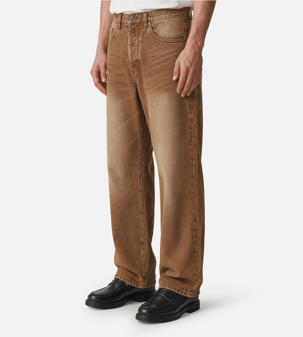 Obey Boxcar Straight Leg Denim Archive Brown
