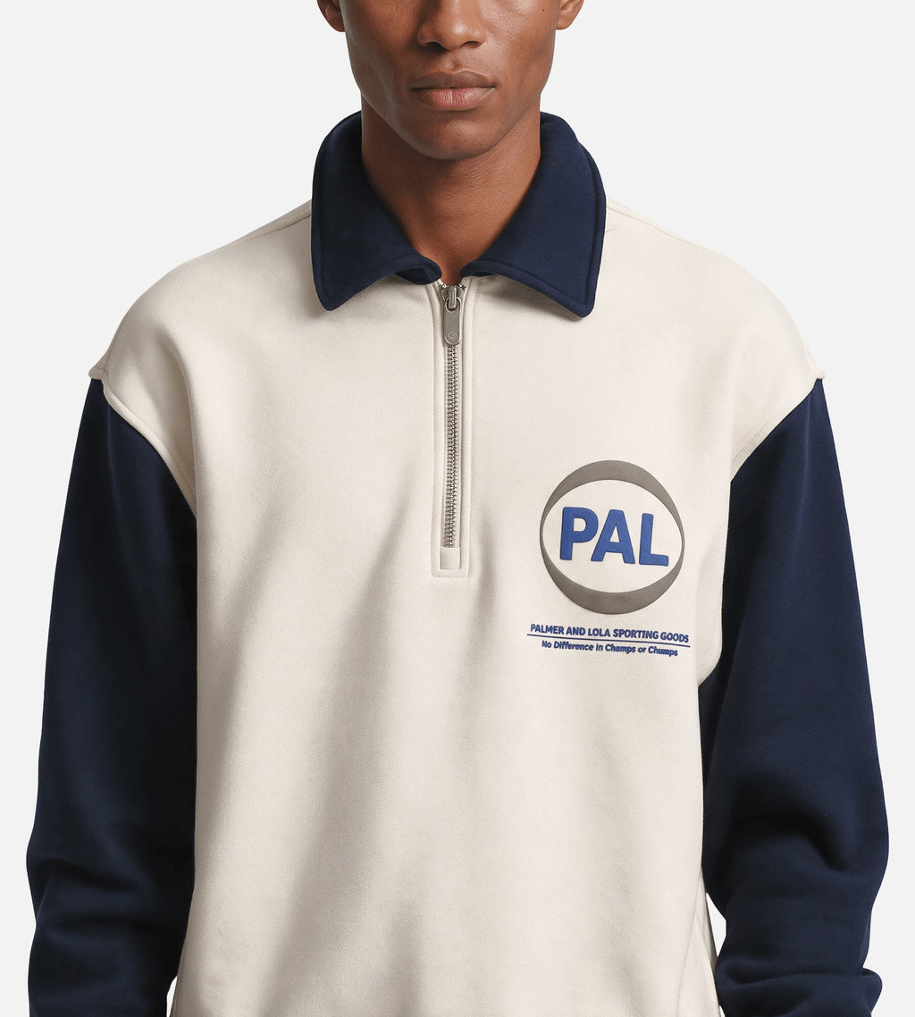 PAL Sporting Goods Pre Game Half Zip Marshmallow Navy