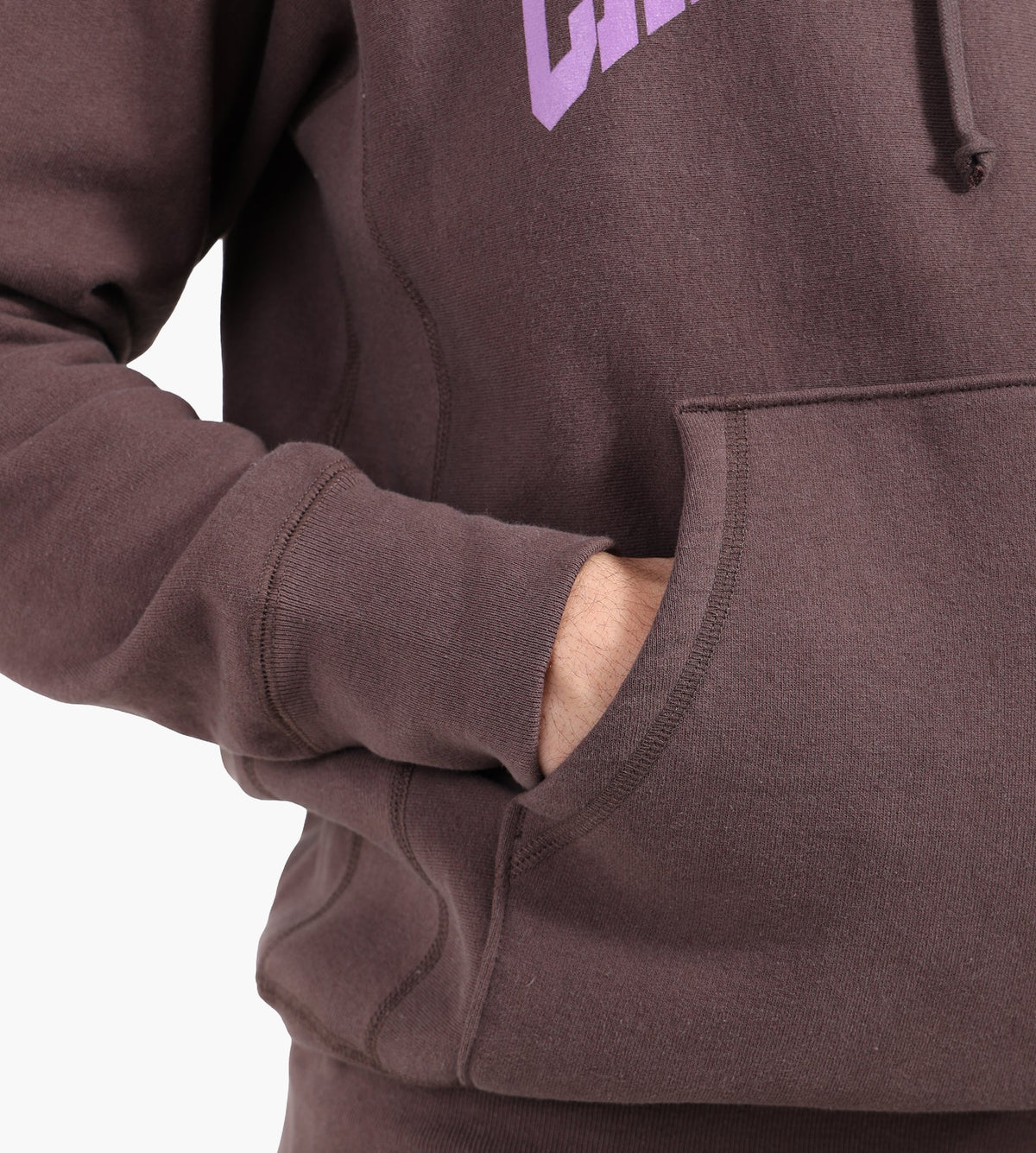 Café-Mountain College Logo Hoody Earth And Aubergine
