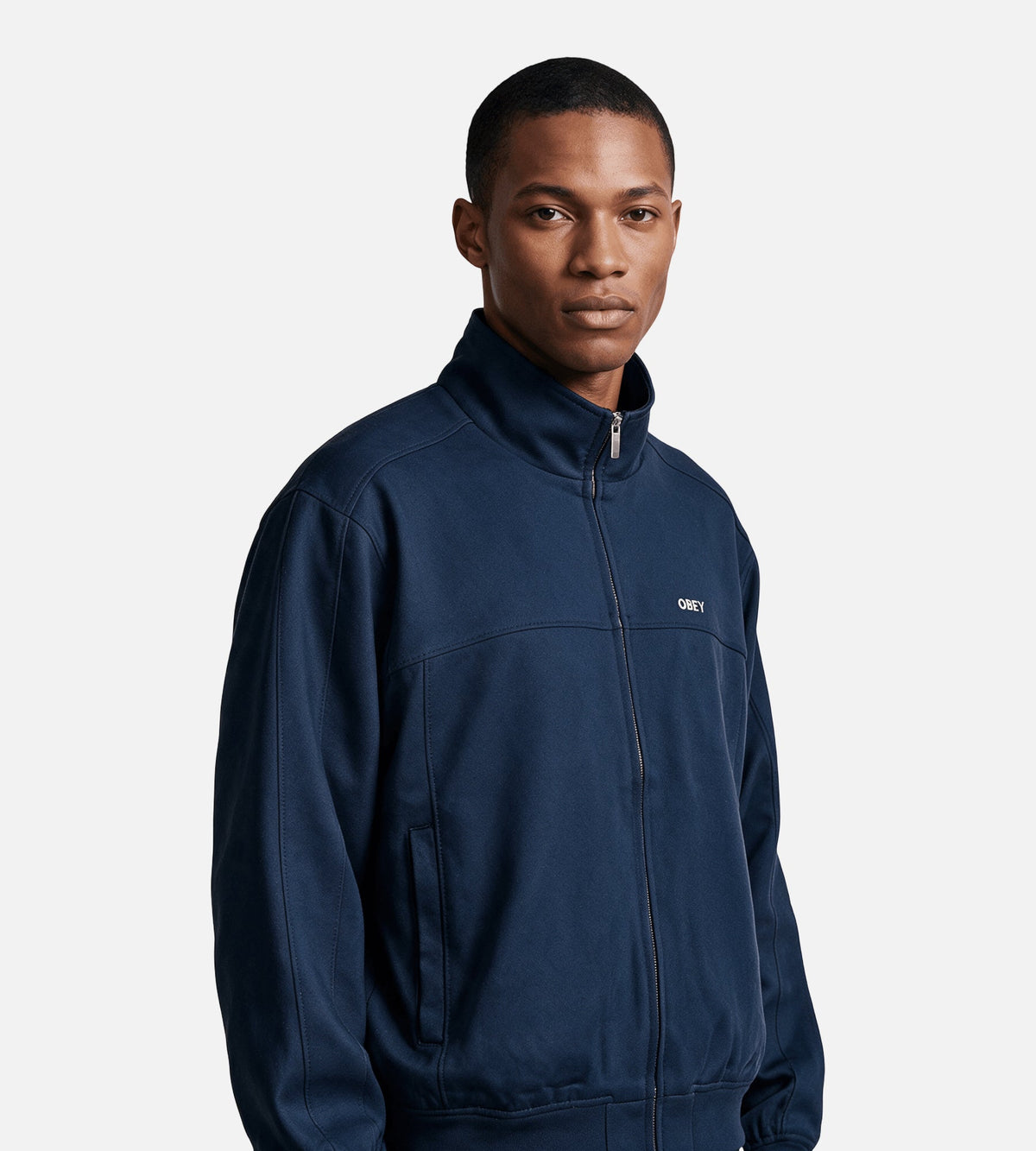 Obey Tailored Track Jacket Navy
