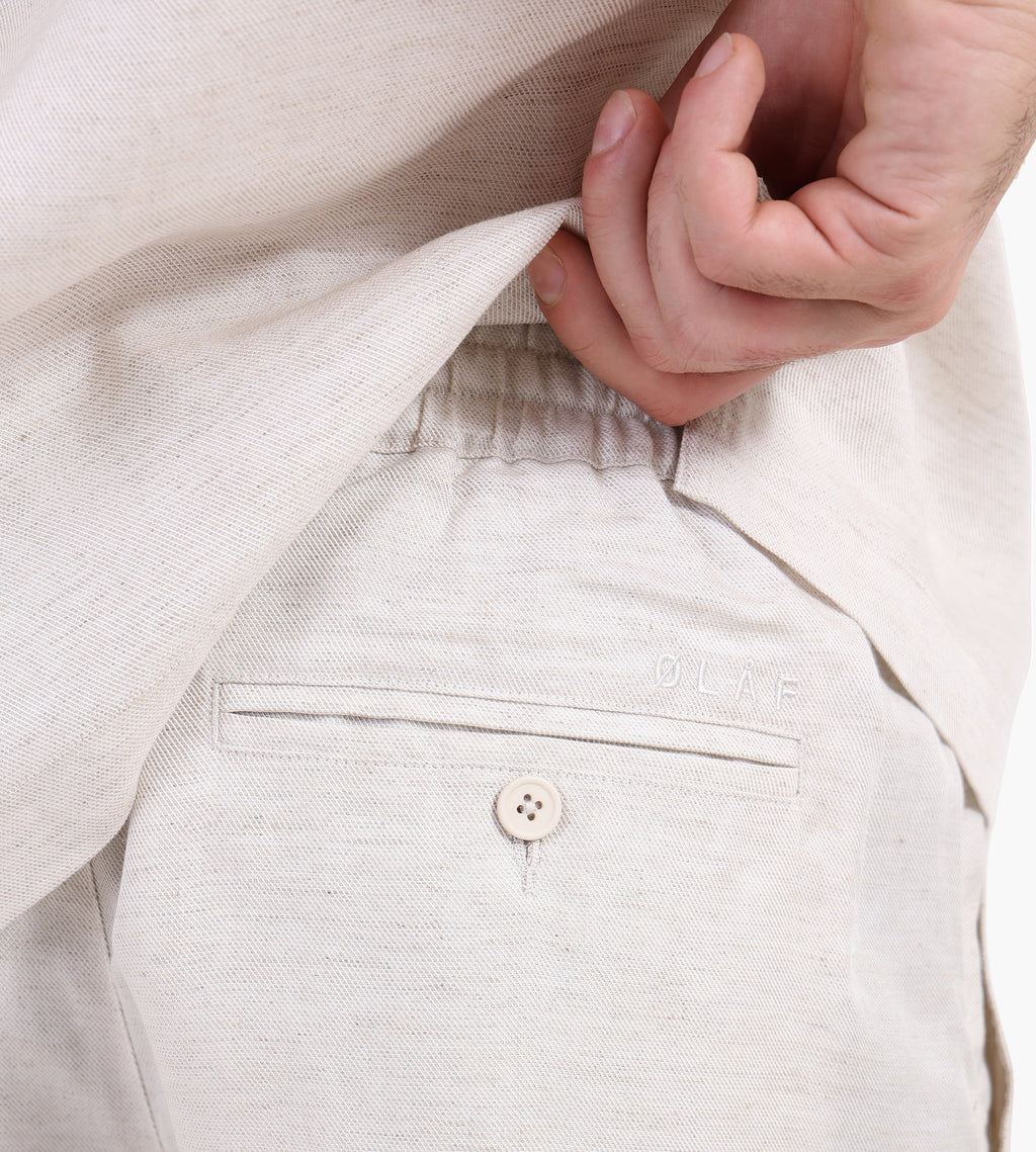 OLAF Linen Blend Short Off White