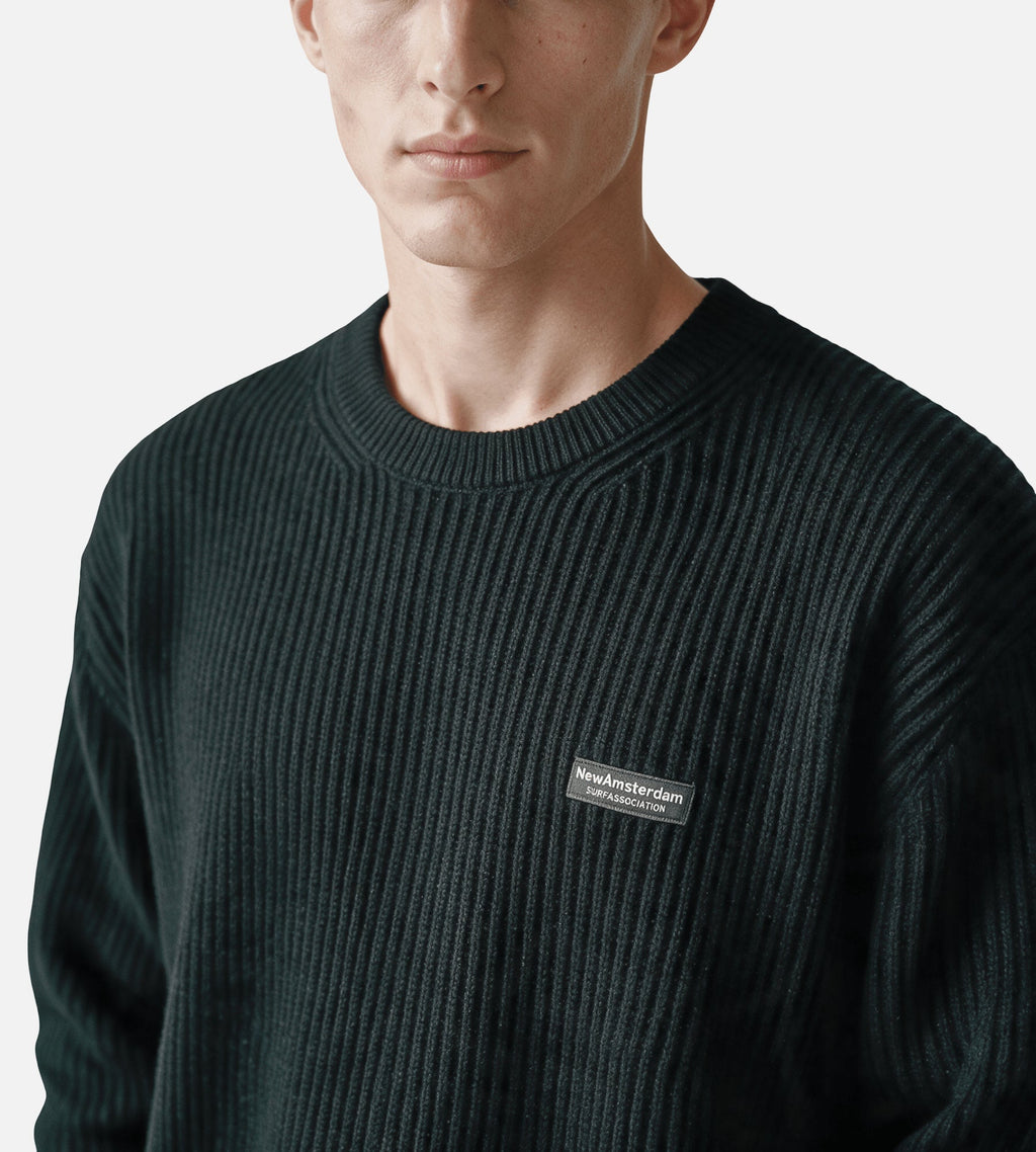 New Amsterdam Surf Association Knitted Crewneck Black
