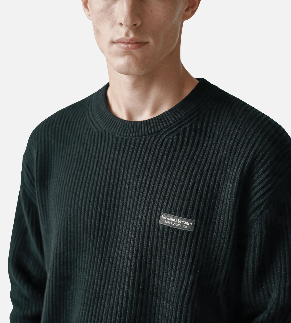 New Amsterdam Surf Association Knitted Crewneck Black