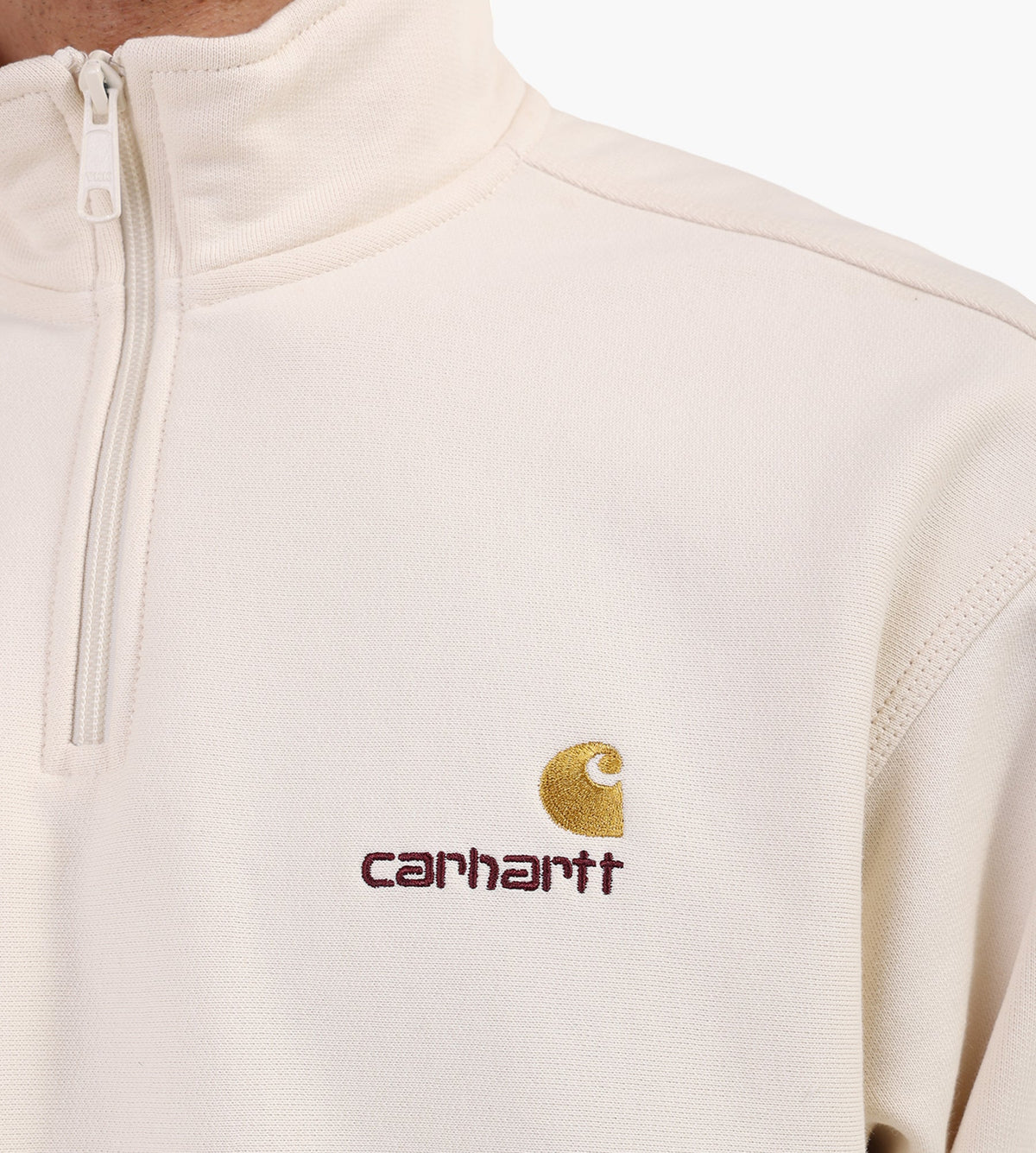 Carhartt WIP Half Zip American Script Sweater Natural