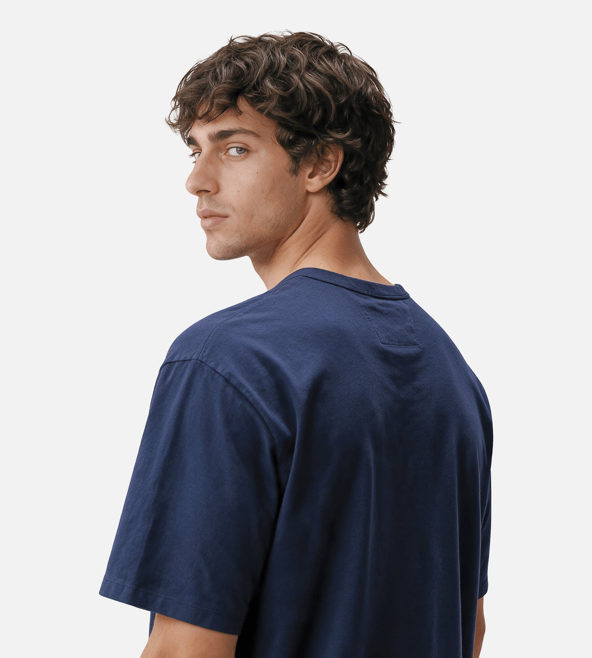 C.P. Company 30/2 Mercerized Jersey Twisted British Sailor T-Shirt Peacoat