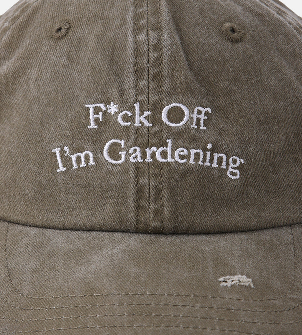 Bram's Fruit Distressed F*ck Off I'm Gardening Cap Olive Green