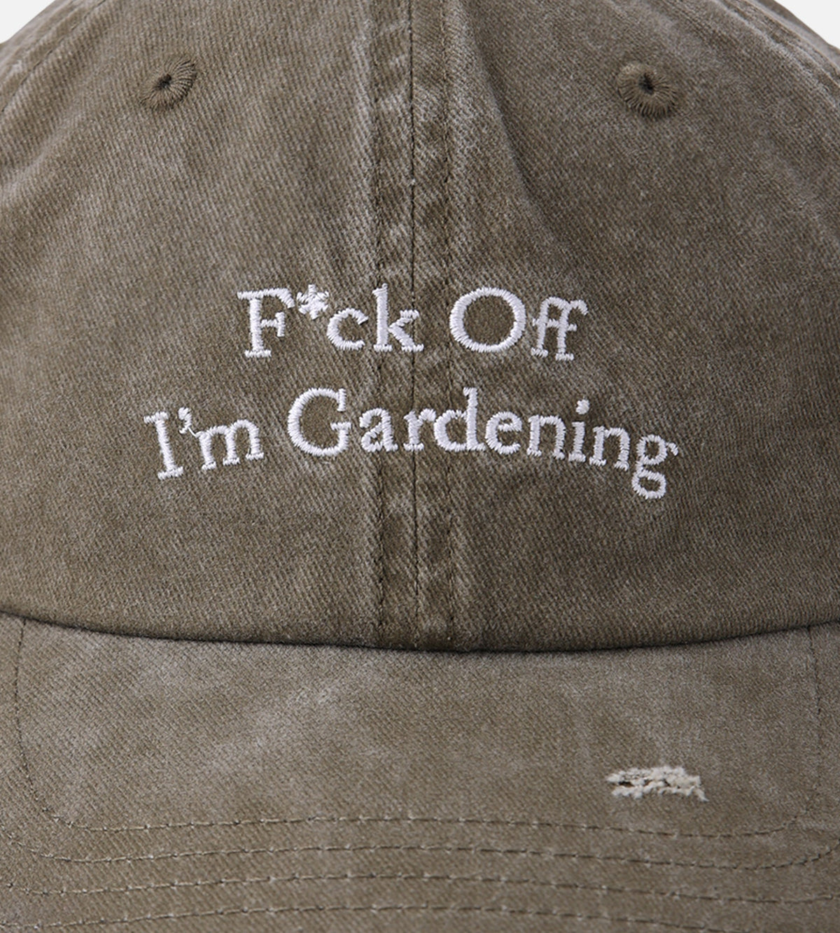 Bram's Fruit Distressed F*ck Off I'm Gardening Cap Olive Green
