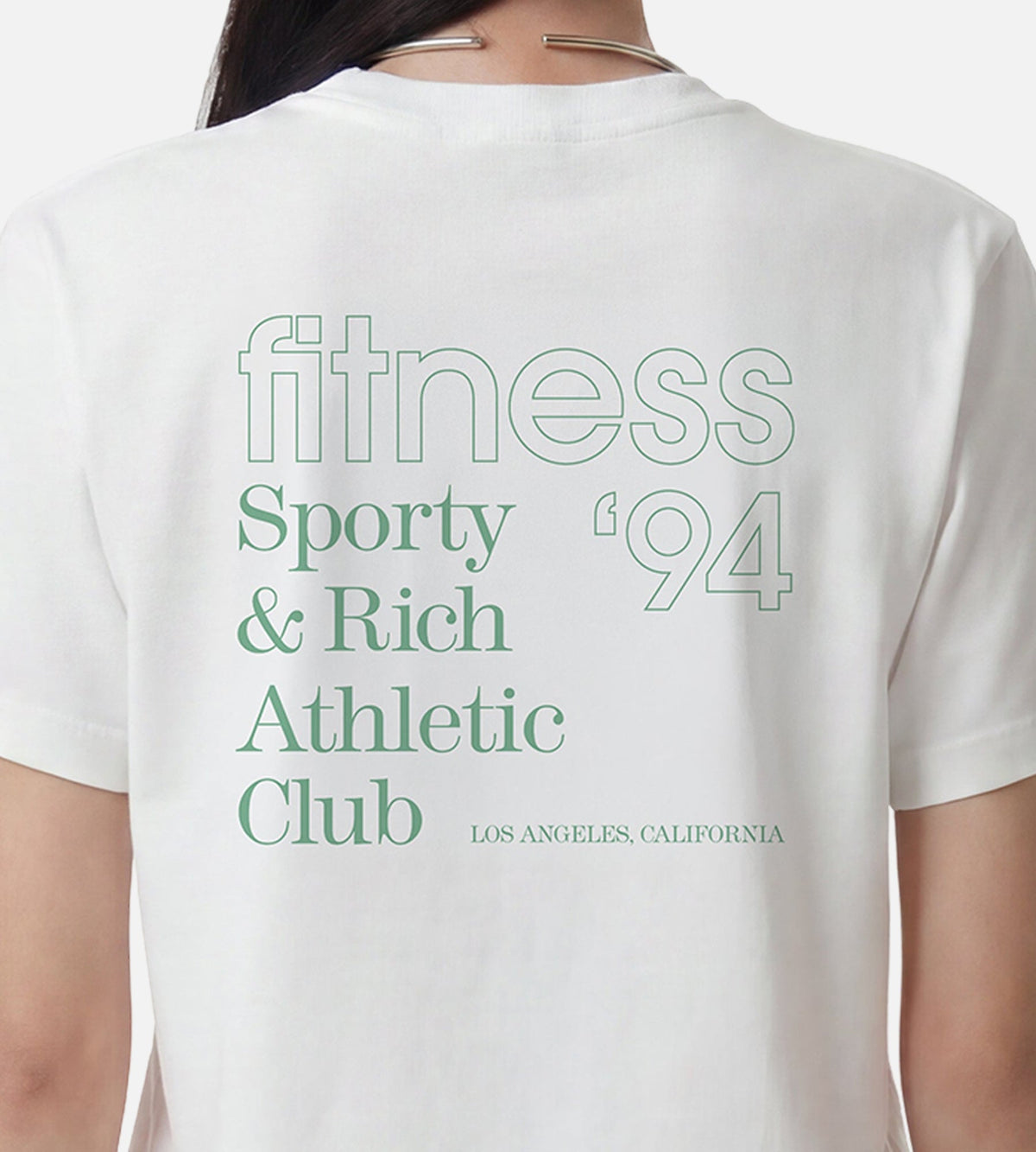 Sporty & Rich Fitness 94 T-Shirt White Kelly