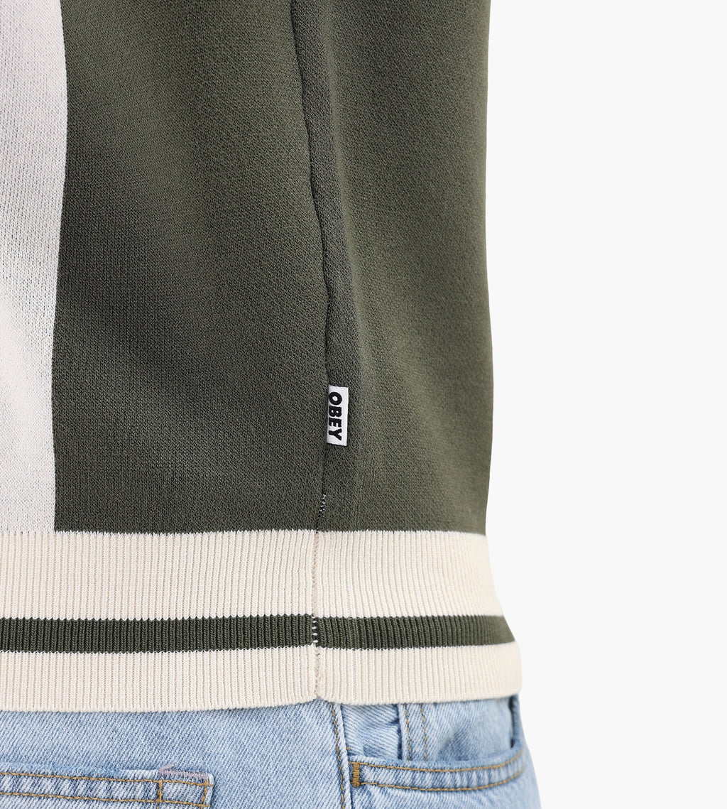 Obey Sport Polo Sweater Unbleached Multi