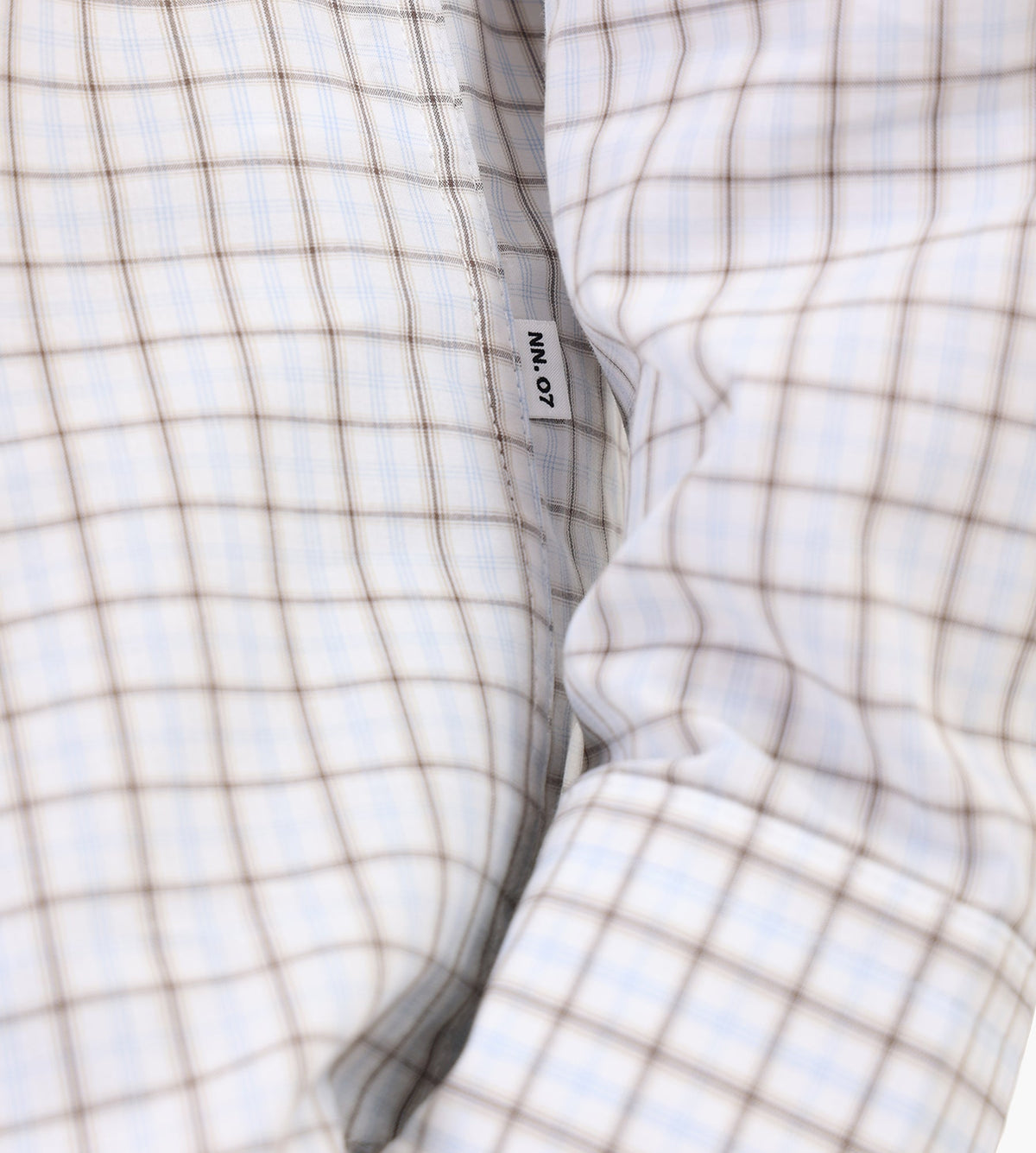 NN.07 Quinsy Long Sleeve Shirt 50070 Blue Check