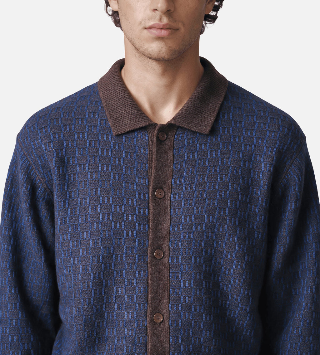 NN.07 Thor Polo Cardigan 60004 Deep Truffle