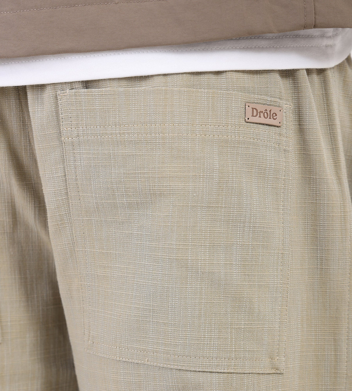 Drôle de Monsieur  Pantalon Elastiquè Coton Kaki