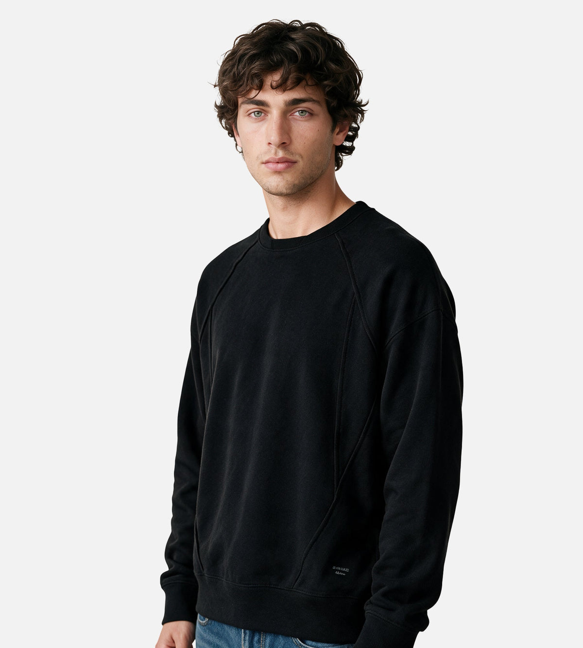 Observe Layered Crewneck Black