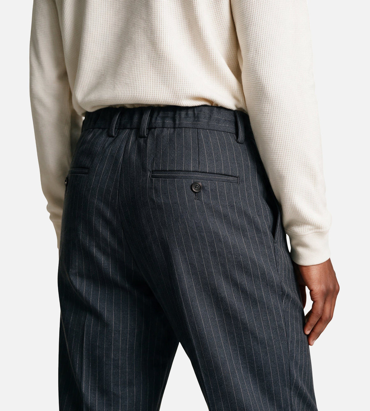 NN.07 Kay 10037 Trousers Dark Grey Stripe