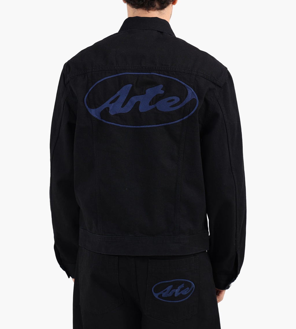Arte Antwerp Circle Logo Jeans Jacket Black