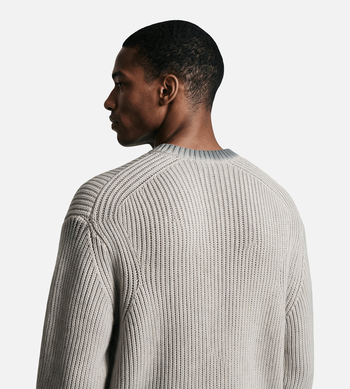 Obey Ian Faded Wash Sweater Grey Faded Wash
