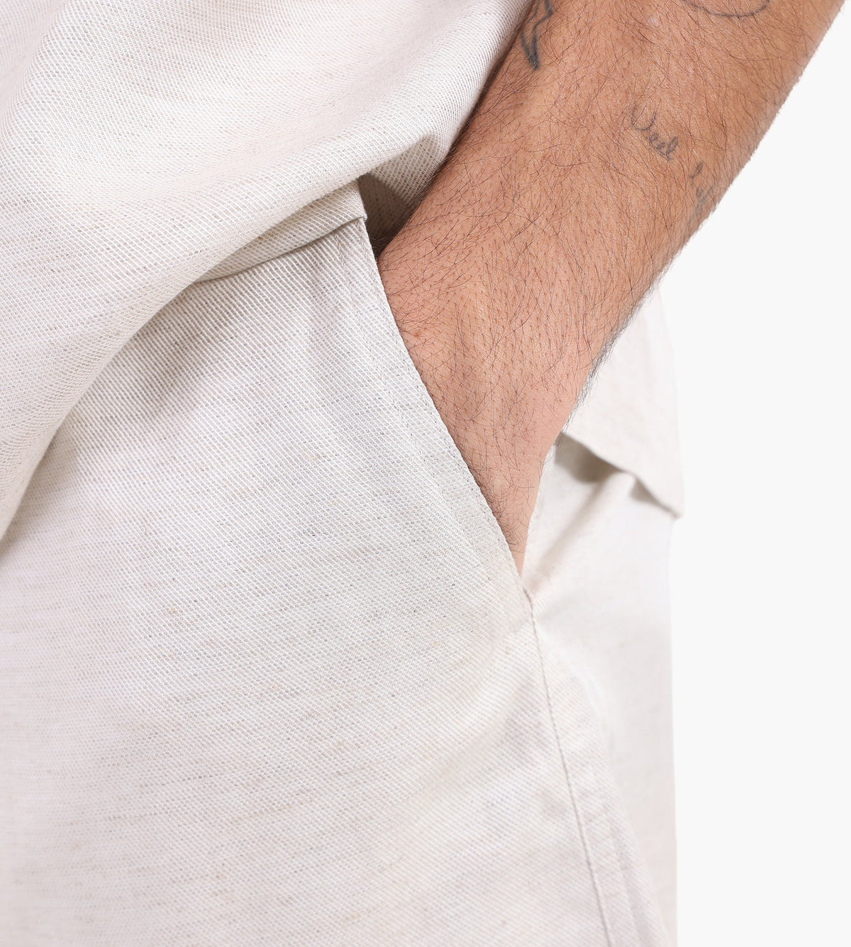 OLAF Linen Blend Short Off White