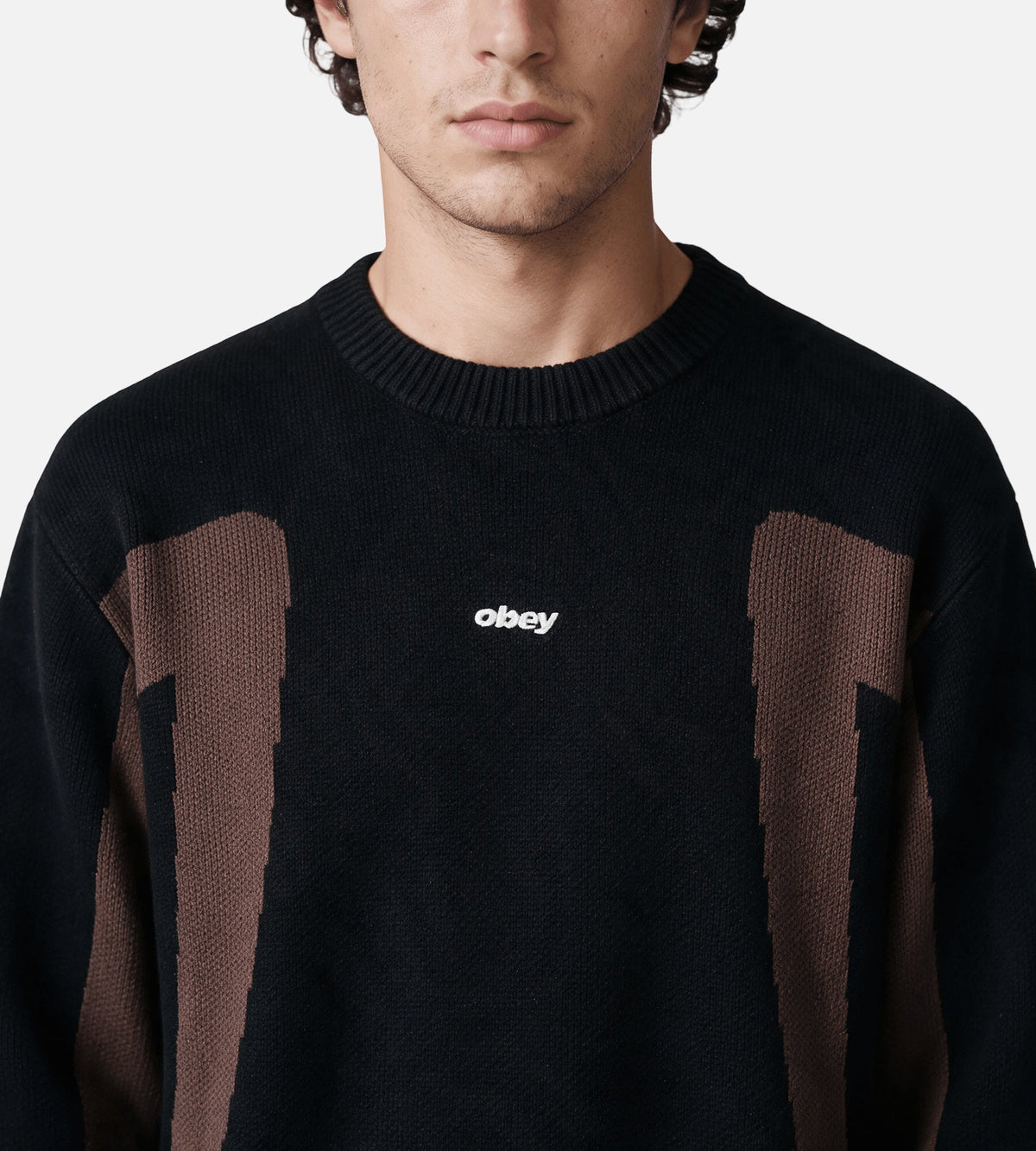 Obey Brann Sweater Digital Black Multi