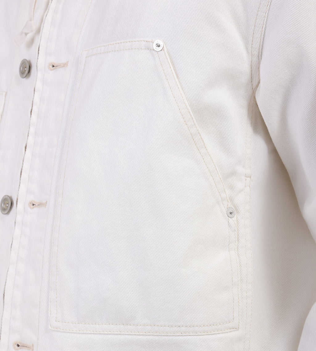 C.P. Company Outerwear Short Jacket In Bull Denim 10 Oz Gauze White