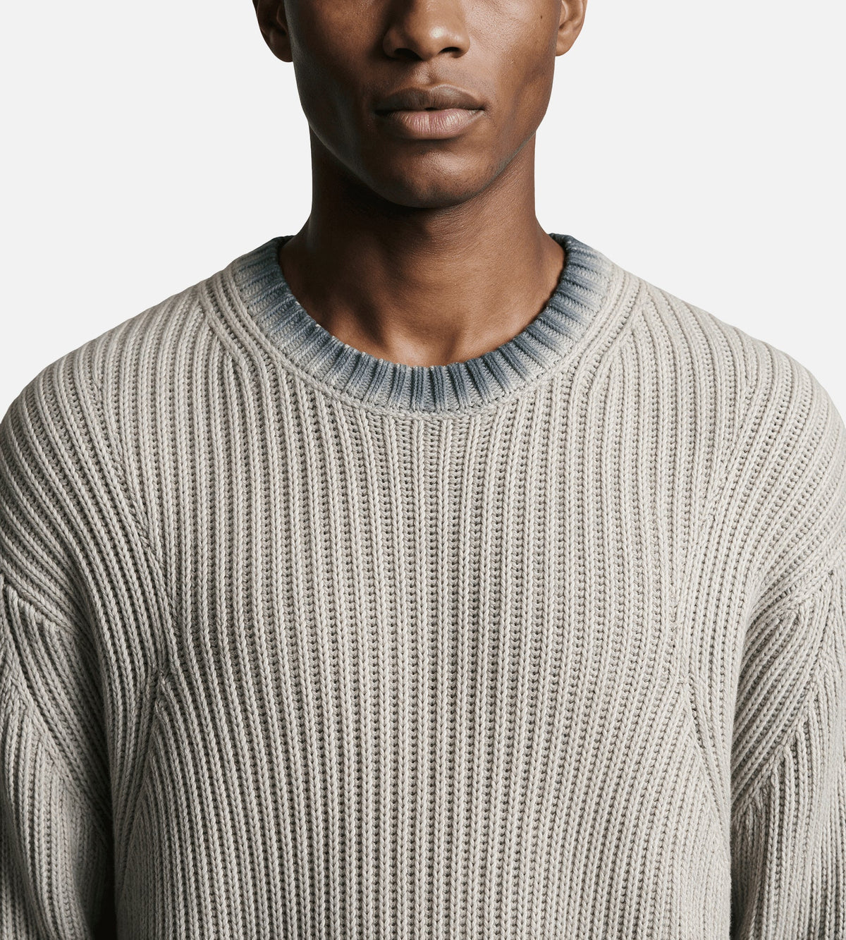 Obey Ian Faded Wash Sweater Grey Faded Wash